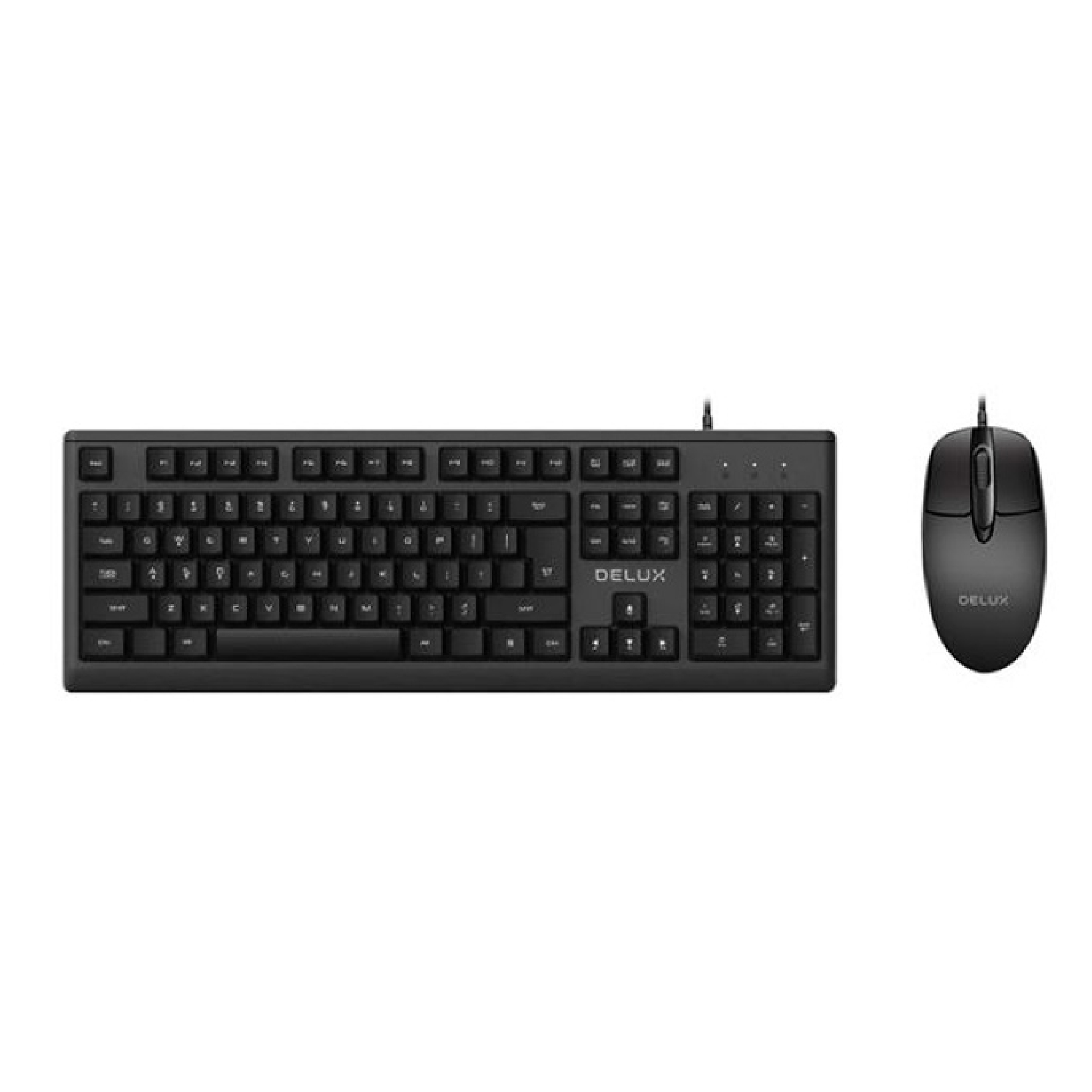 Клавиатура Delux K6850U+M362BU wired keyboard + mouse set black USB RUS