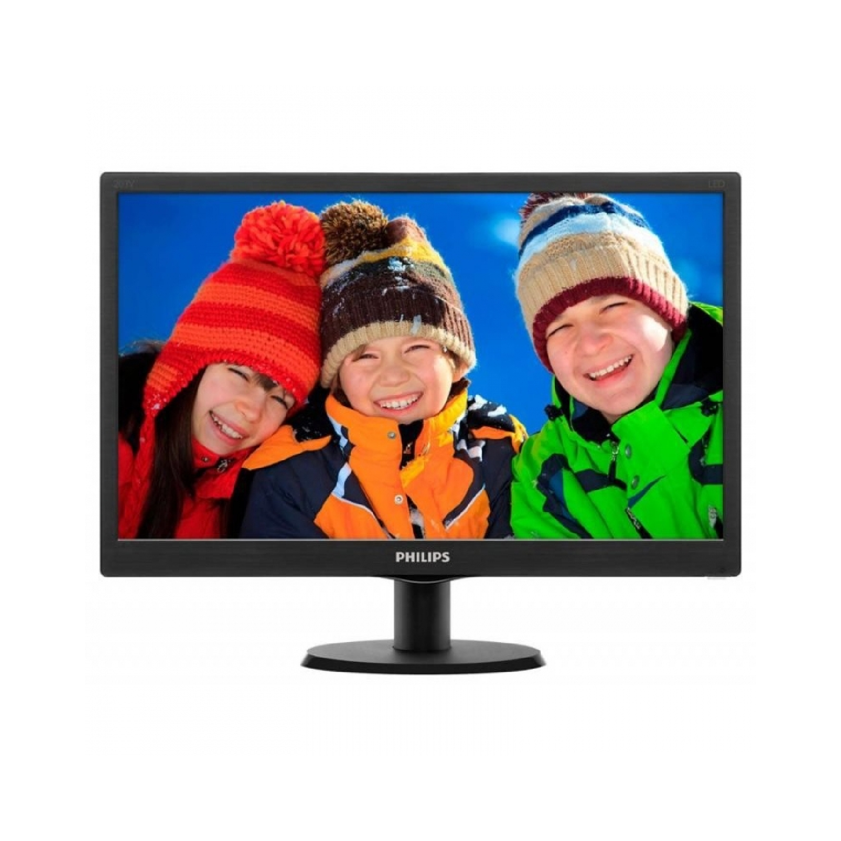 Монитор PHILIPS 18,5" 193V5LSB2,LED,BLACK 1366 x 768 16:9 HD;10000000:1;200cd/m2; 5ms,VGA(пиксель на экране)